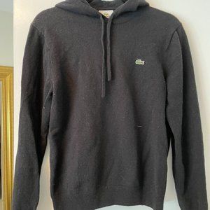 Lacoste Black Wool Hoodie, Unisex